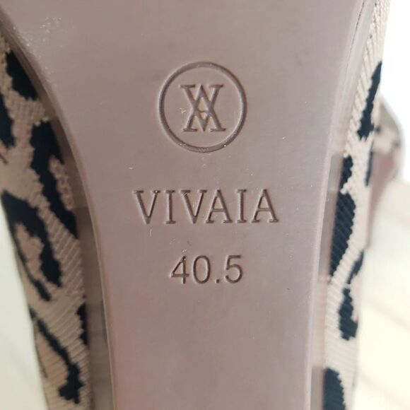 VIVAIA Wedge Shoes Size 40.5 Aria Pointed Toe Leopard Print Knit Casual Corpcore - Picture 13 of 16
